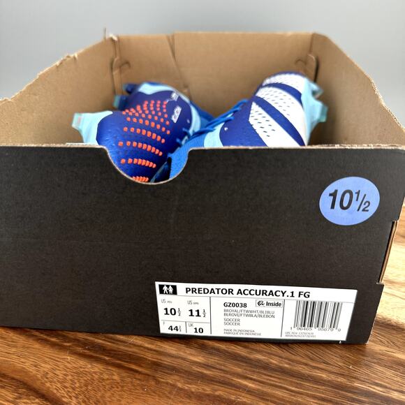 Adidas Predator Accuracy.1 FG Soccer Cleats Men’s Size 10.5 GZ0038 Royal Blue - Picture 9 of 9